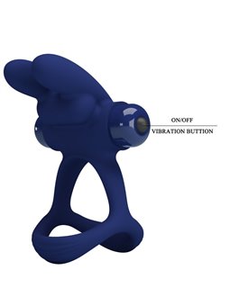 Pretty Love Francisco - Doppio Anello Fallico Vibrante Rabbit Blu