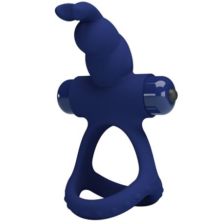 Pretty Love Luchito - Doppio Anello Fallico Vibrante Rabbit Blu