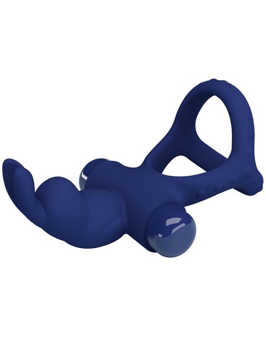 Pretty Love Luchito - Doppio Anello Fallico Vibrante Rabbit Blu