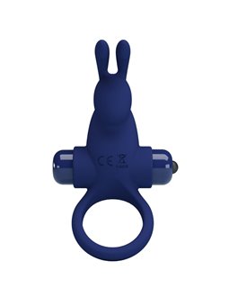 Pretty Love Jiro - Anello Fallico Vibrante con Stimolatore Rabbit Blu
