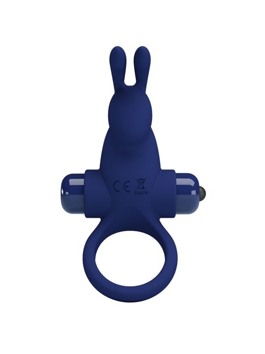 Pretty Love Jiro - Anello Fallico Vibrante con Stimolatore Rabbit Blu