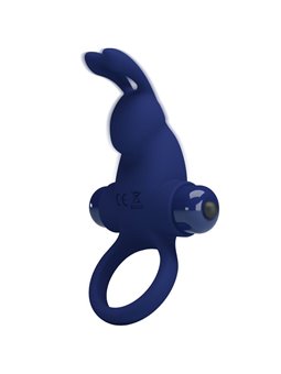 Pretty Love Jiro - Anello Fallico Vibrante con Stimolatore Rabbit Blu