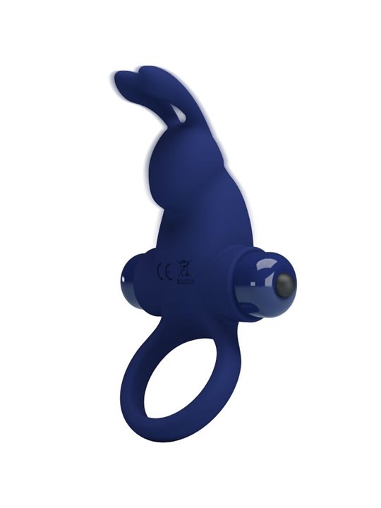 Pretty Love Jiro - Anello Fallico Vibrante con Stimolatore Rabbit Blu