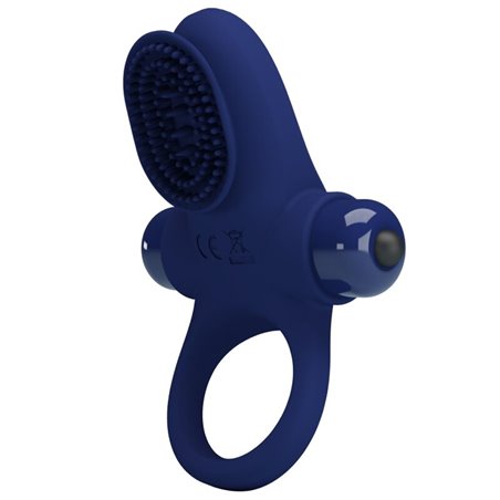 Pretty Love Palle - Anello Fallico Vibrante con Stimolatore Blu