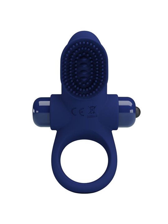 Pretty Love Palle - Anello Fallico Vibrante con Stimolatore Blu