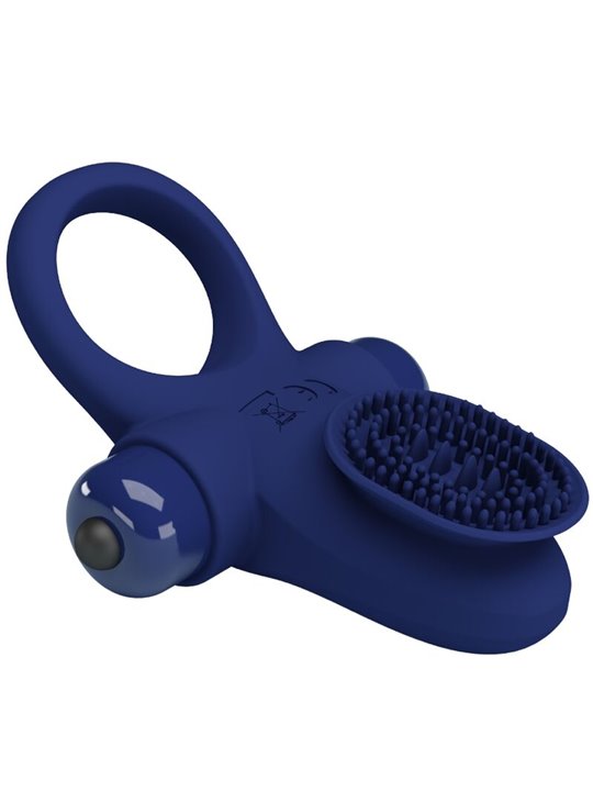 Pretty Love Palle - Anello Fallico Vibrante con Stimolatore Blu