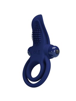 Pretty Love Bronson - Doppio Anello Fallico con Vibrazione Blu