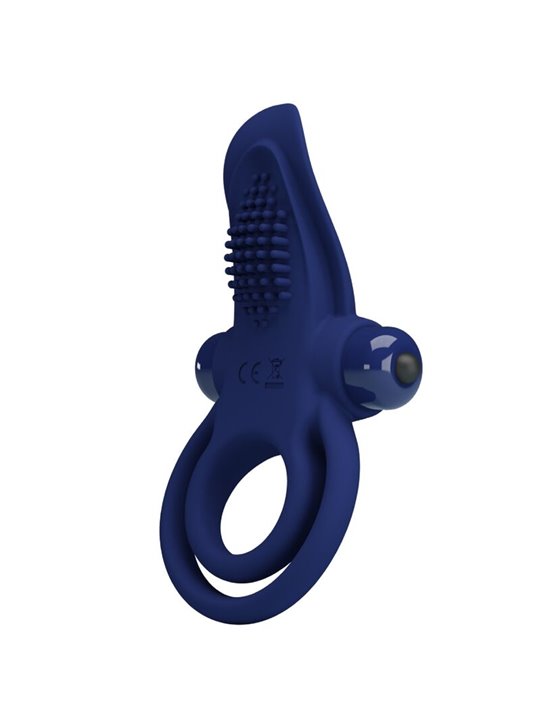 Pretty Love Bronson - Doppio Anello Fallico con Vibrazione Blu