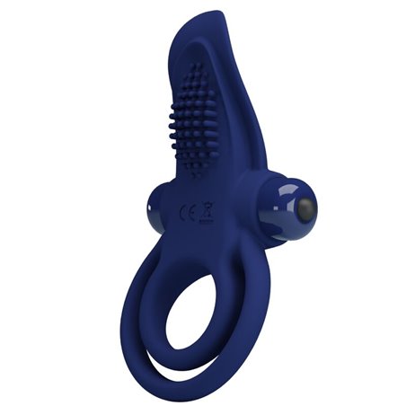 Pretty Love Bronson - Doppio Anello Fallico con Vibrazione Blu