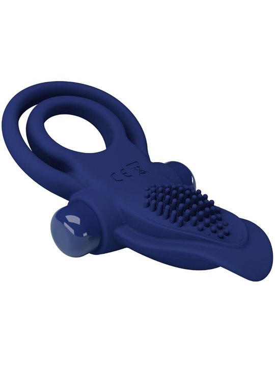 Pretty Love Bronson - Doppio Anello Fallico con Vibrazione Blu