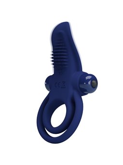 Pretty Love Bronson - Doppio Anello Fallico con Vibrazione Blu