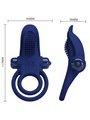 Pretty Love Bronson - Doppio Anello Fallico con Vibrazione Blu