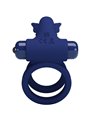 Pretty Love - Jamele Double Ring With Vibration & Butterfly Stimulator Blue