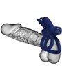 Pretty Love - Jamele Double Ring With Vibration & Butterfly Stimulator Blue