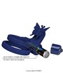 Pretty Love - Jamele Double Ring With Vibration & Butterfly Stimulator Blue