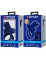Pretty Love - Jamele Double Ring With Vibration & Butterfly Stimulator Blue