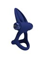 Pretty Love Mat - Doppio Anello Fallico Vibrante con Stimolatore Blu