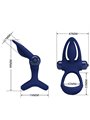 Pretty Love Mat - Doppio Anello Fallico Vibrante con Stimolatore Blu