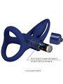 Pretty Love Mat - Doppio Anello Fallico Vibrante con Stimolatore Blu