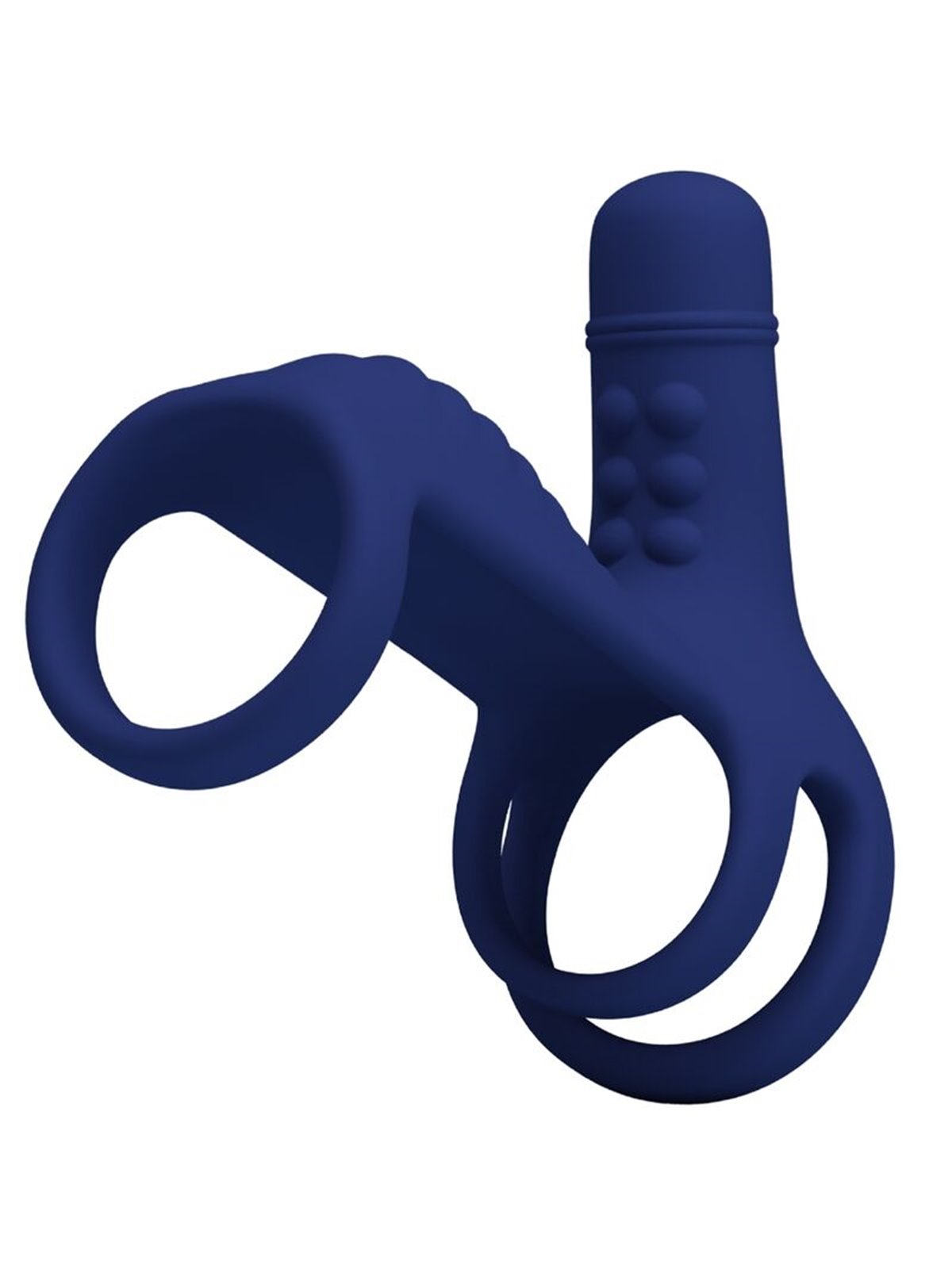 Pretty Love - Elish Vibrating Ring With Extension Blue