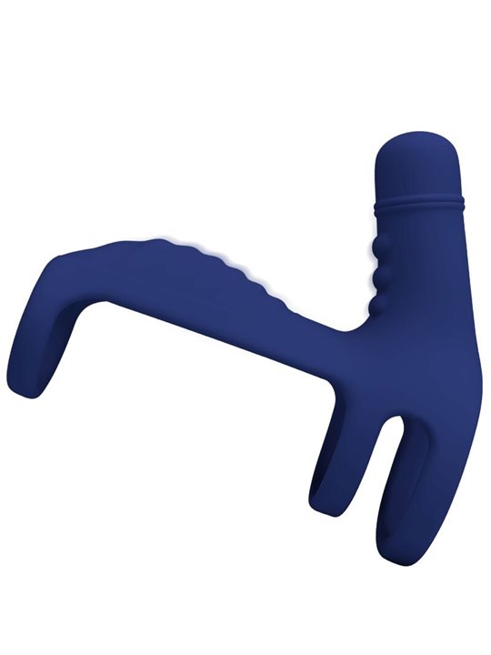 Pretty Love - Elish Vibrating Ring With Extension Blue