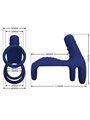 Pretty Love - Elish Vibrating Ring With Extension Blue