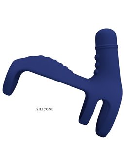 Pretty Love - Elish Vibrating Ring With Extension Blue