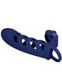 Pretty Love Altaf - Anello Fallico Vibrante con Guaina in Silicone Blu