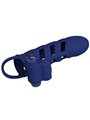 Pretty Love Altaf - Anello Fallico Vibrante con Guaina in Silicone Blu