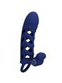 Pretty Love Altaf - Anello Fallico Vibrante con Guaina in Silicone Blu