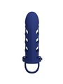Pretty Love Altaf - Anello Fallico Vibrante con Guaina in Silicone Blu