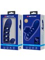 Pretty Love Altaf - Anello Fallico Vibrante con Guaina in Silicone Blu