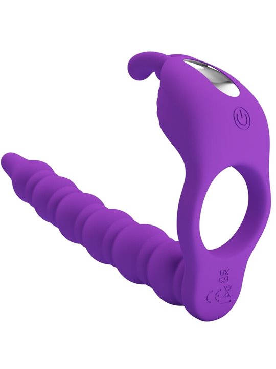 Pretty Love - Blackney Penis Ring With Lila Vibrator Plug