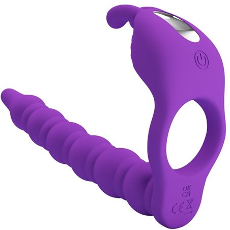 Pretty Love Blackney - Vibratore Prostatico con Anello Fallico Viola