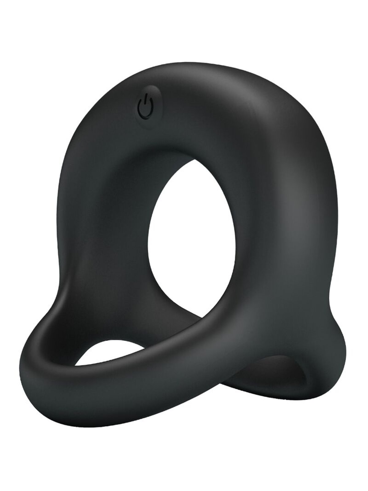 Pretty Love Elliott - Anello Fallico Vibrante in Silicone Nero
