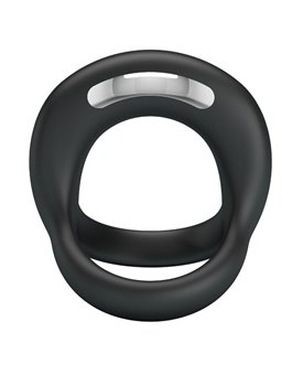 Pretty Love Elliott - Anello Fallico Vibrante in Silicone Nero