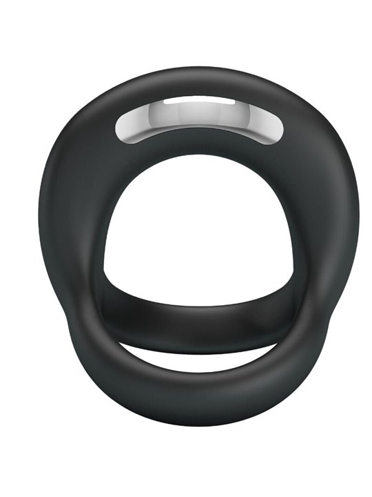 Pretty Love Elliott - Anello Fallico Vibrante in Silicone Nero