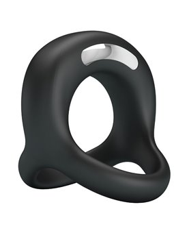 Pretty Love Elliott - Anello Fallico Vibrante in Silicone Nero