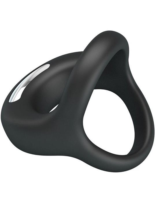 Pretty Love Elliott - Anello Fallico Vibrante in Silicone Nero