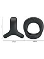 Pretty Love Elliott - Anello Fallico Vibrante in Silicone Nero