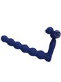 Pretty Love Ajmal - Anello Fallico Vibrante con Plug Anale Blu