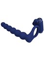 Pretty Love Ajmal - Anello Fallico Vibrante con Plug Anale Blu