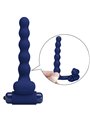 Pretty Love Ajmal - Anello Fallico Vibrante con Plug Anale Blu