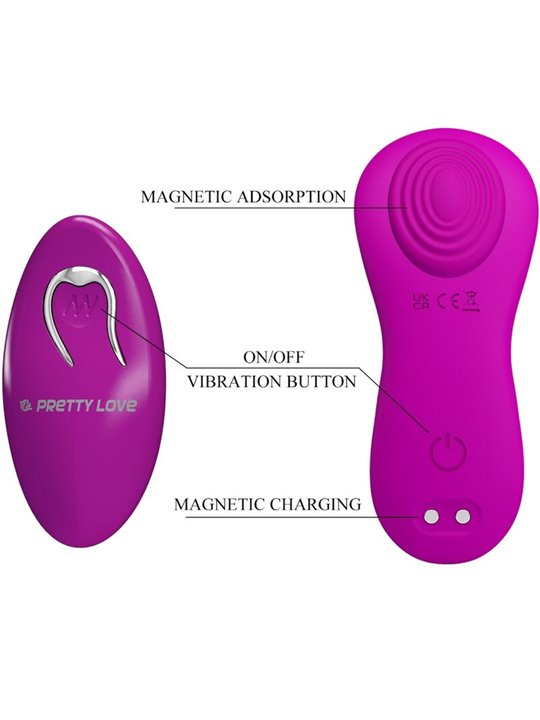 Pretty Love - Romario Lay-On Clitoris Stimulator Remote Control Pink