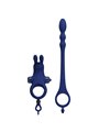 Pretty Love - Ayad Rabbit Vibrator Ring With Plug Blue