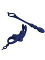 Pretty Love Ayad - Anello Fallico Vibrante con Plug Anale Blu