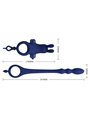 Pretty Love Ayad - Anello Fallico Vibrante con Plug Anale Blu