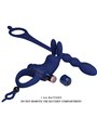 Pretty Love Ayad - Anello Fallico Vibrante con Plug Anale Blu