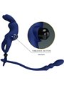 Pretty Love Ayad - Anello Fallico Vibrante con Plug Anale Blu
