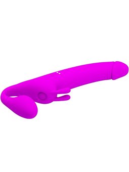 Pretty Love - Zanini Strapless Strap-On 10 Vibrations Purple